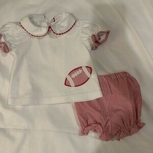 White and Red Kids Football Outfit